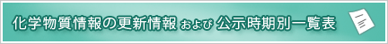 化学物質情報の更新情報及び公示時期別一覧表